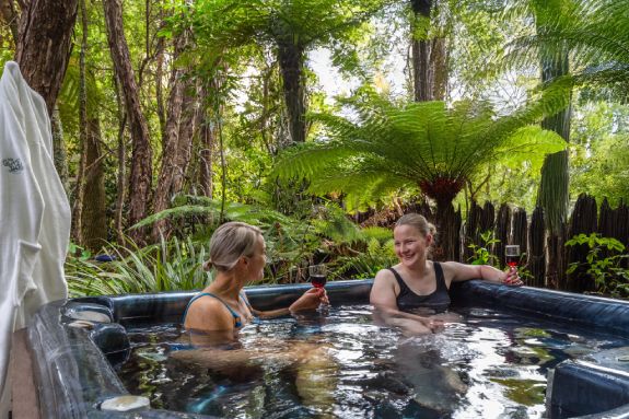 soak in the spa pool